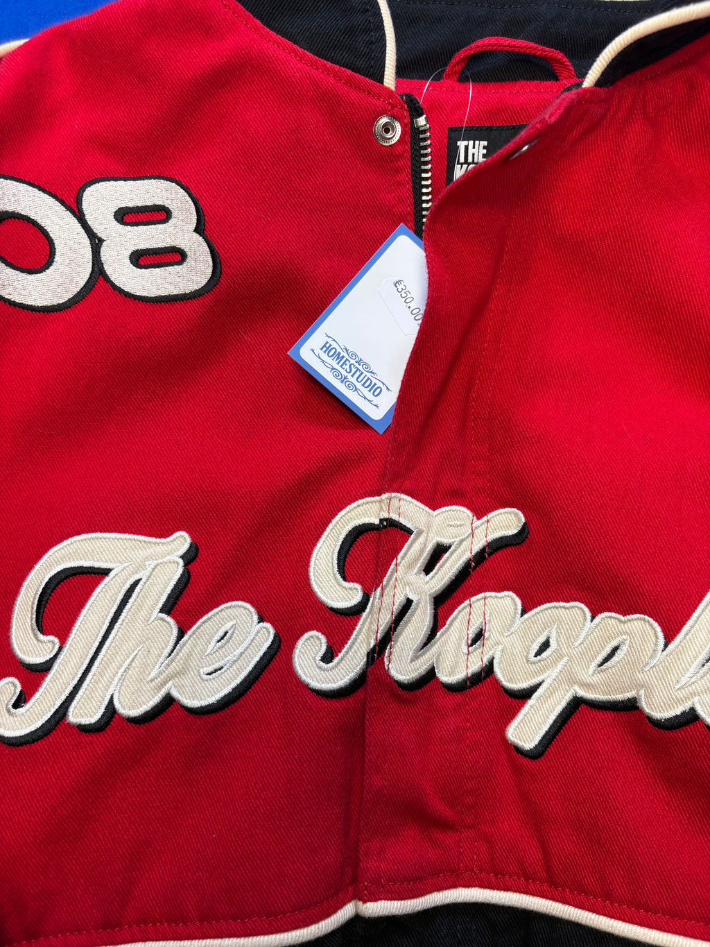 Veste Racing The Kooples rouge et noire
