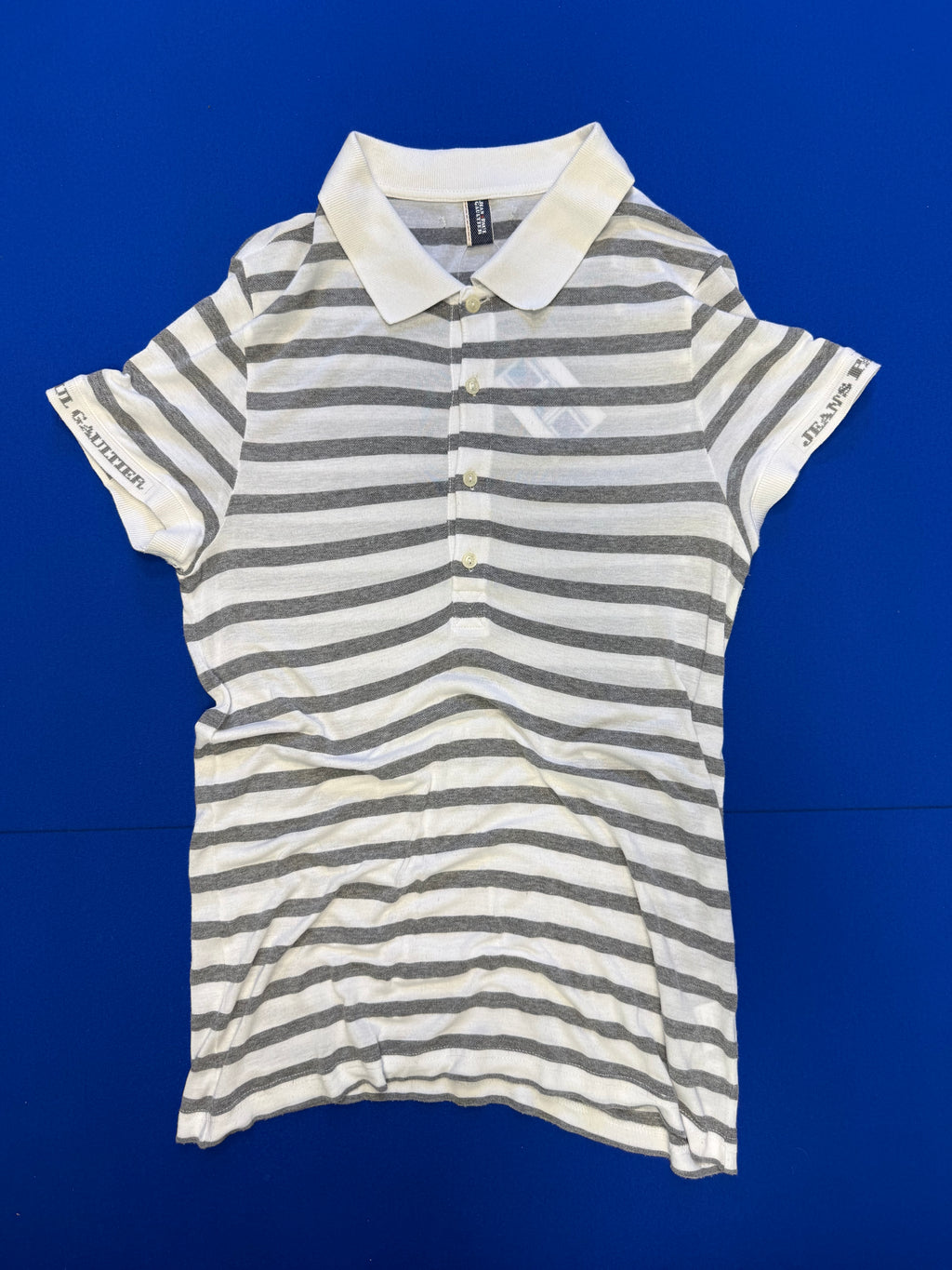 Polo Jean Paul Gaultier Gris Rayures Blanches