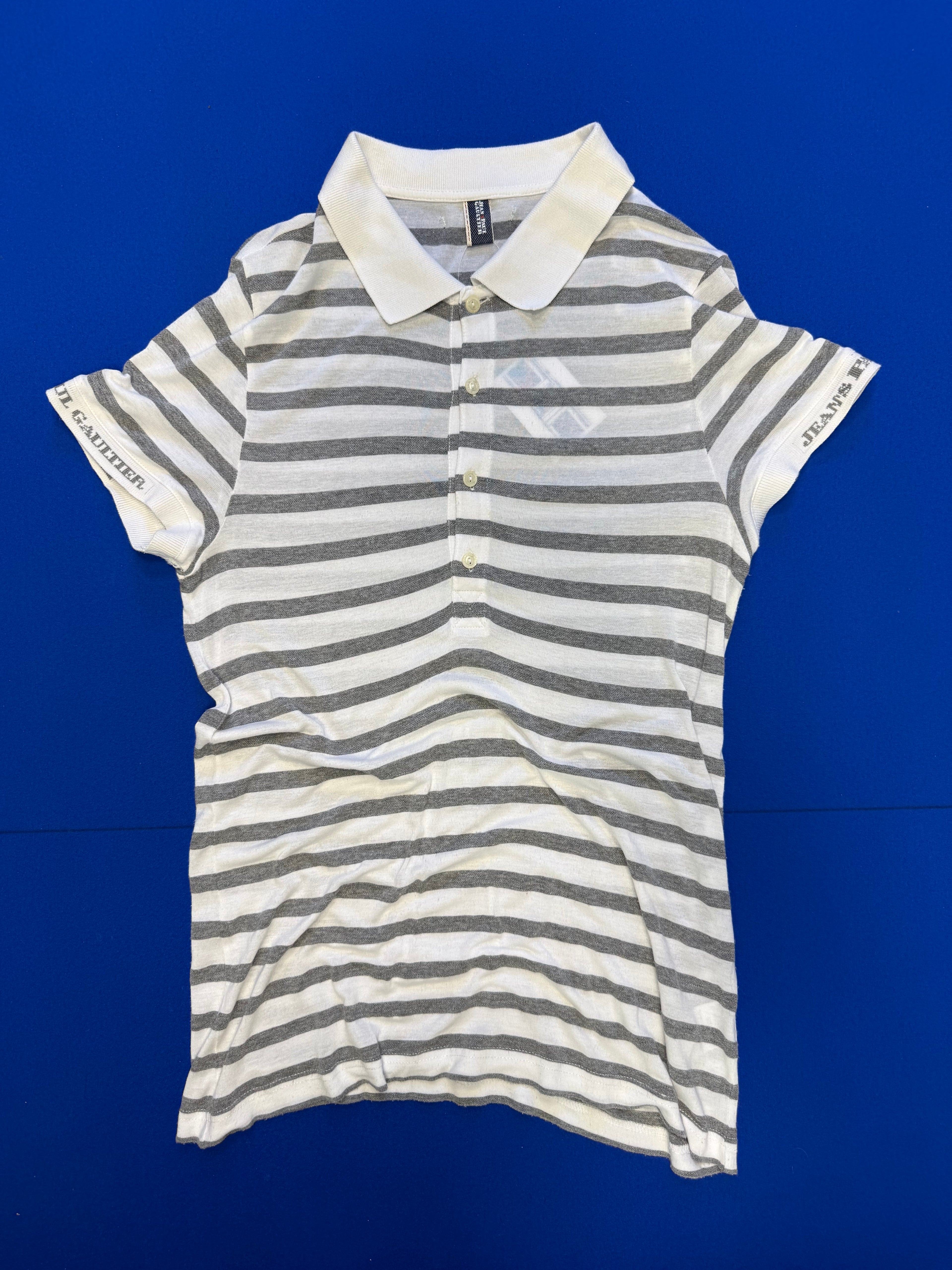 Polo Jean Paul Gaultier Gris Rayures Blanches
