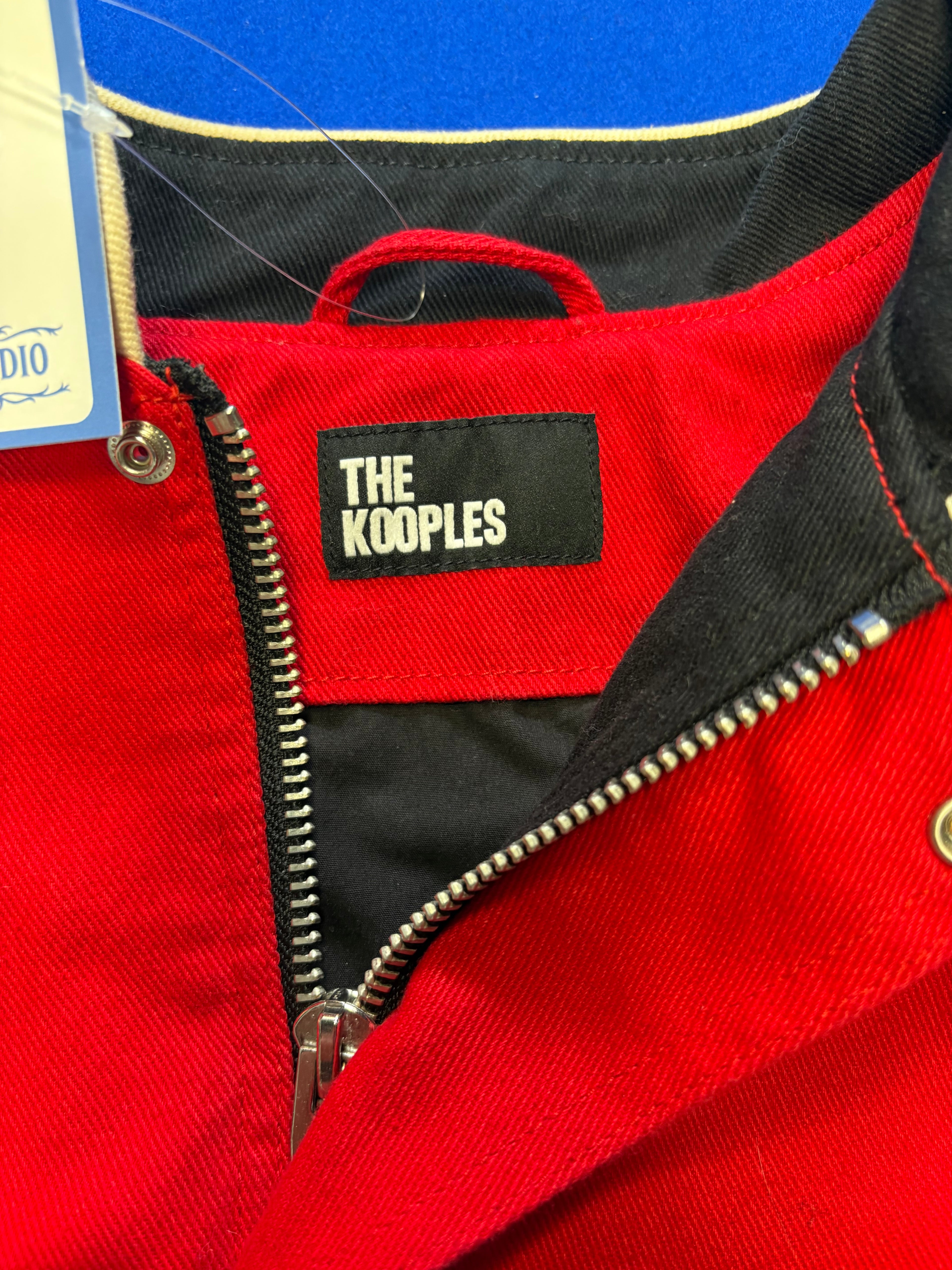 Veste Racing The Kooples rouge et noire
