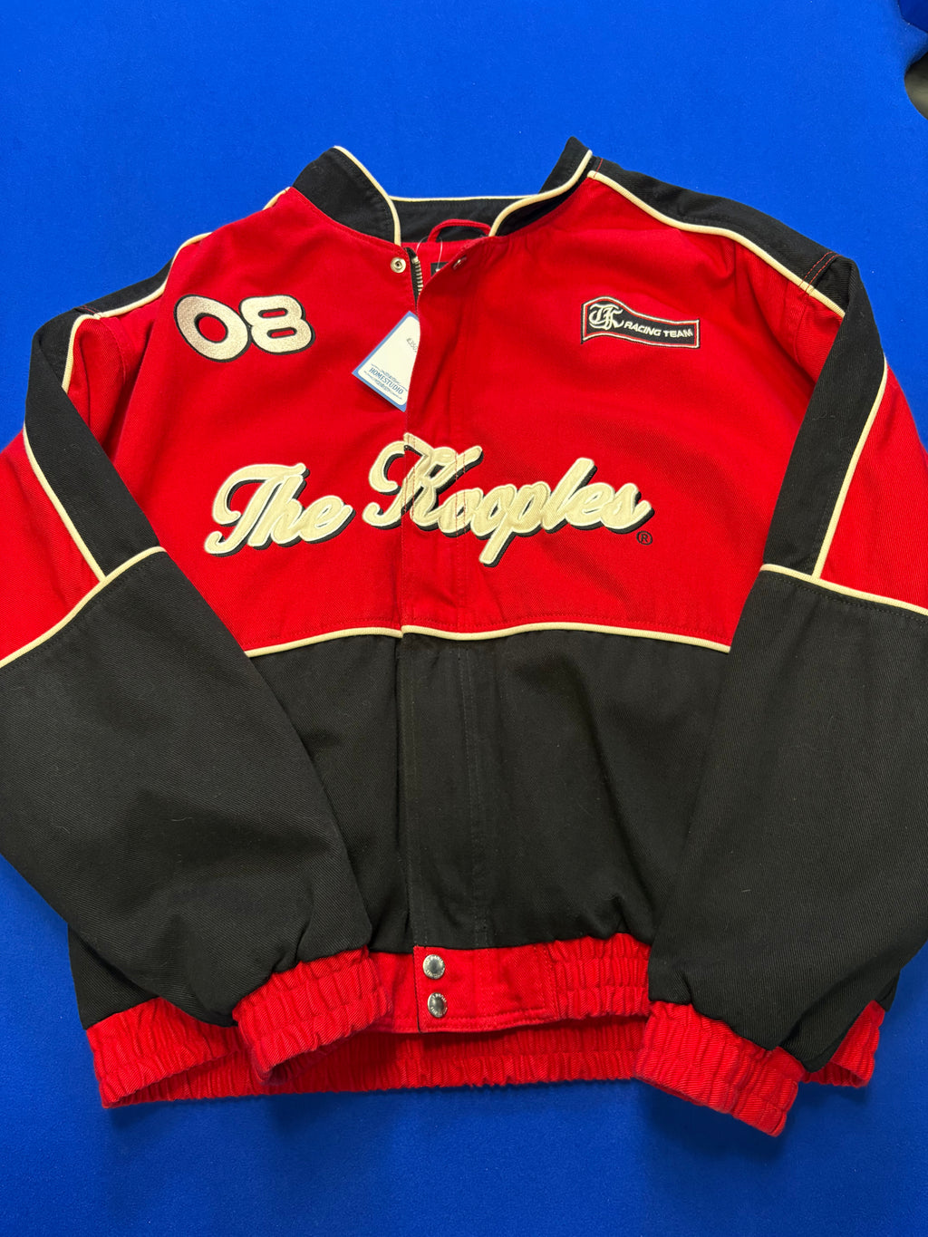 Veste Racing The Kooples rouge et noire