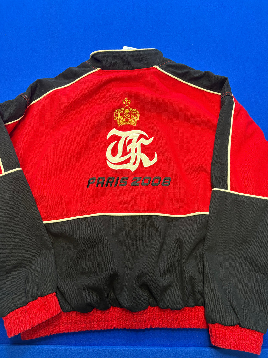 Veste Racing The Kooples rouge et noire
