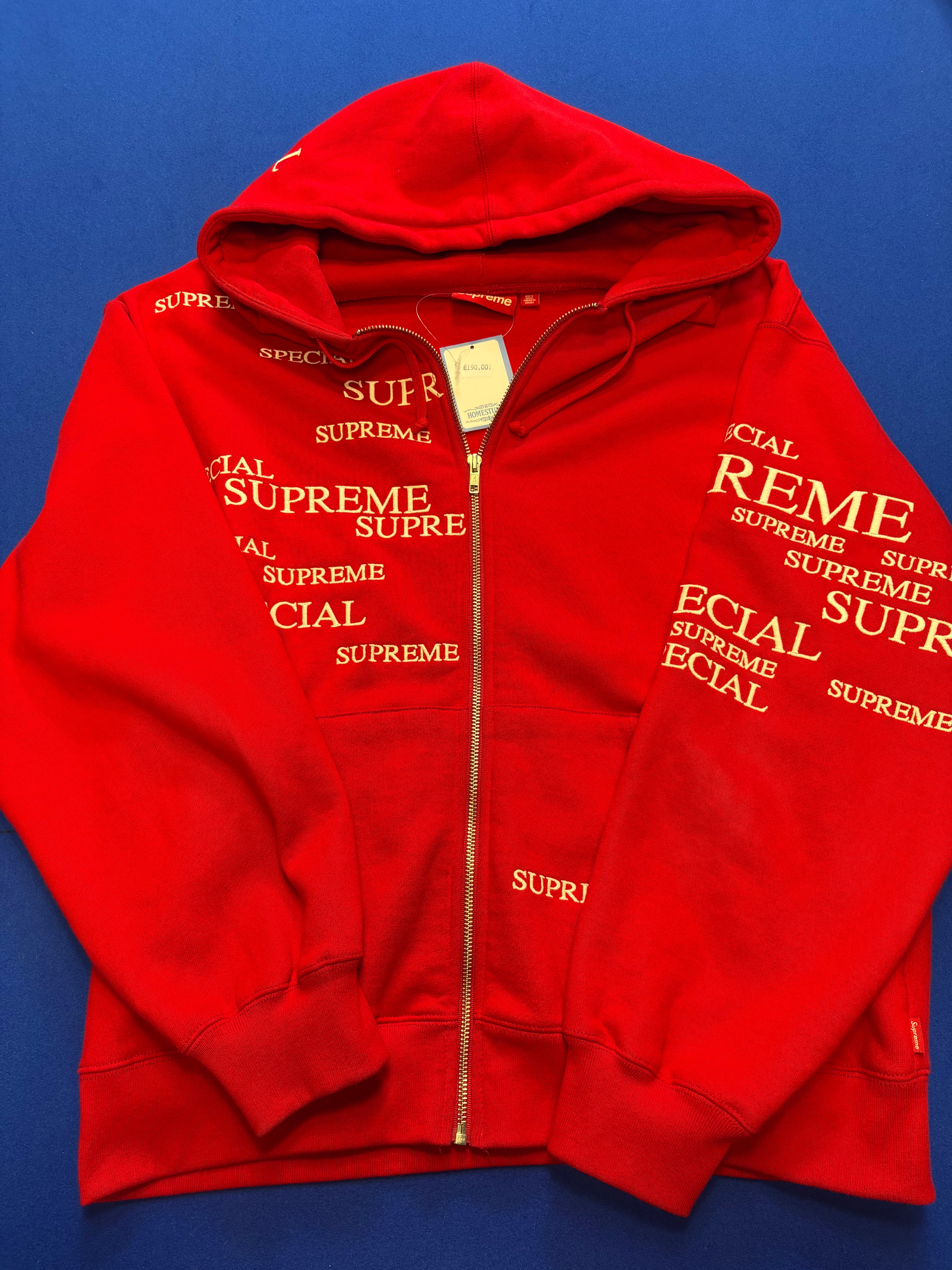 Sweat zippé Supreme rouge