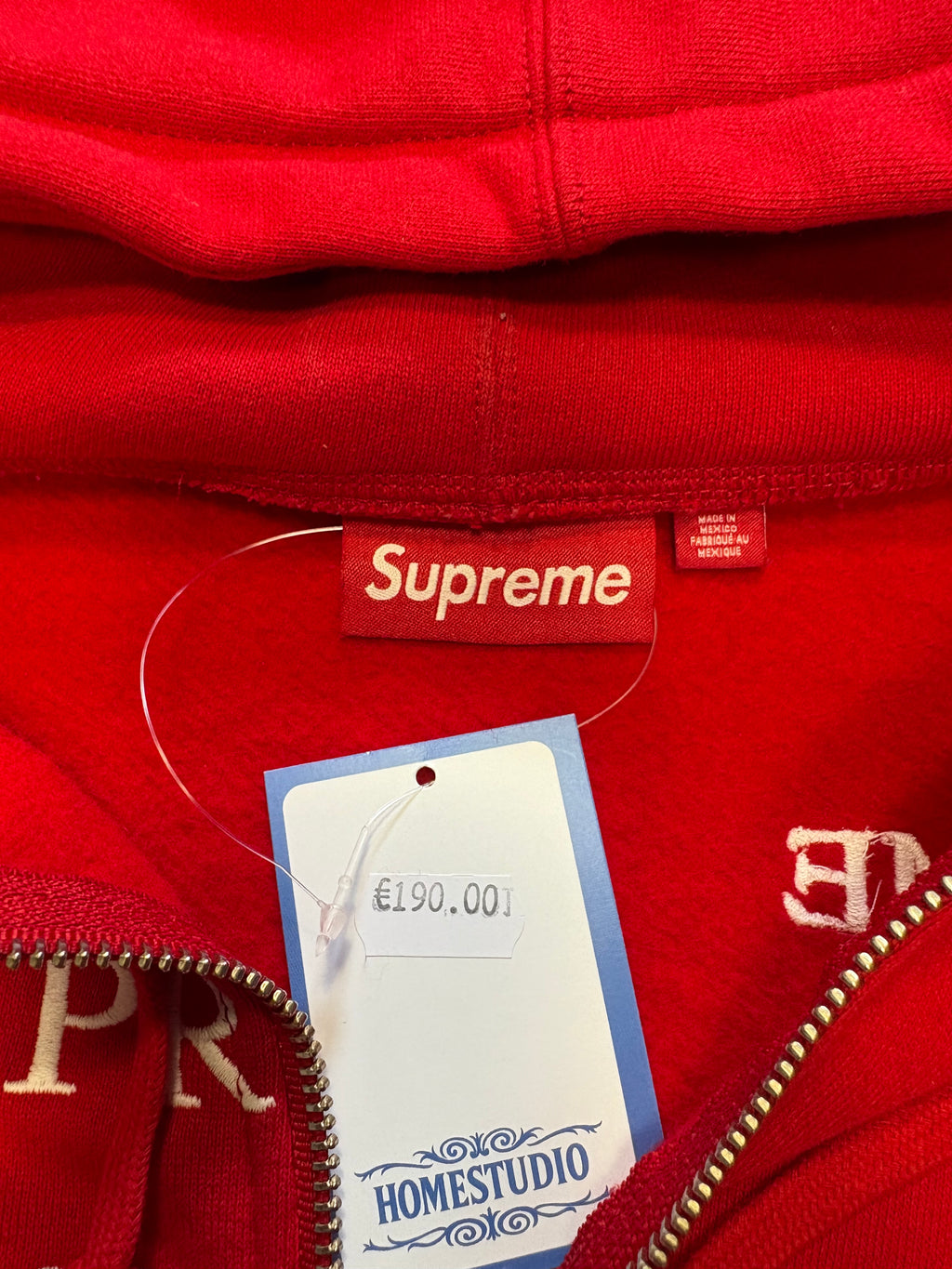 Sweat zippé Supreme rouge