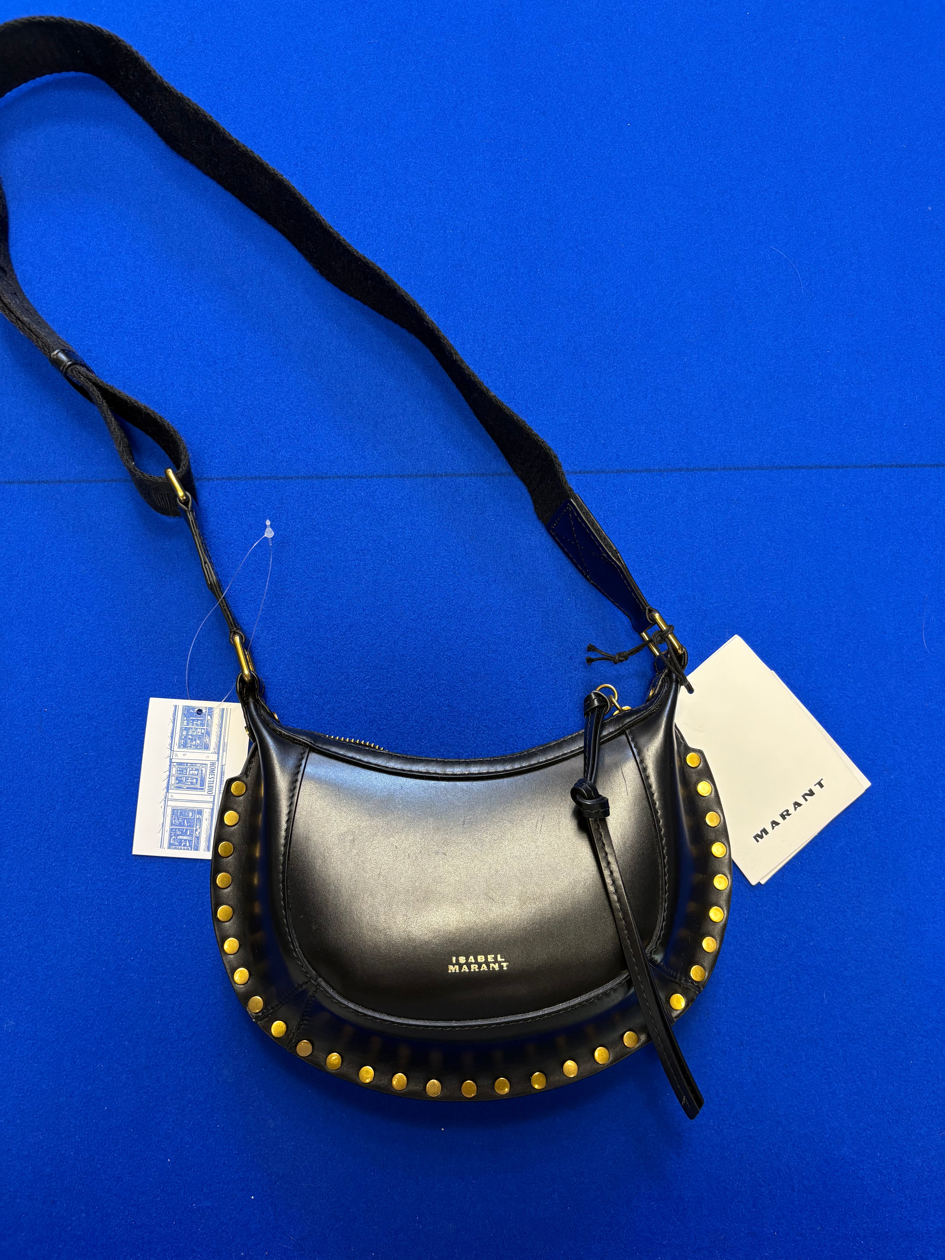 Sac Isabel Marant Oskan Noir Cuir Clouté